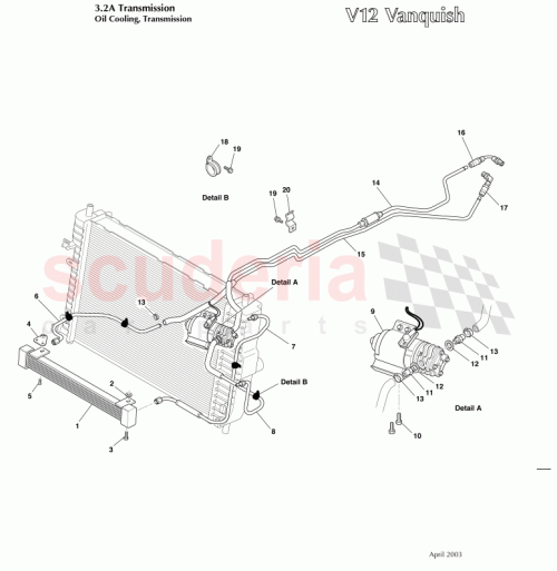 Part Diagram for Aston Martin 5R13-7A095-AA