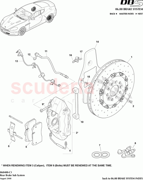Part Diagram for Aston Martin 8D33-2C564-AA
