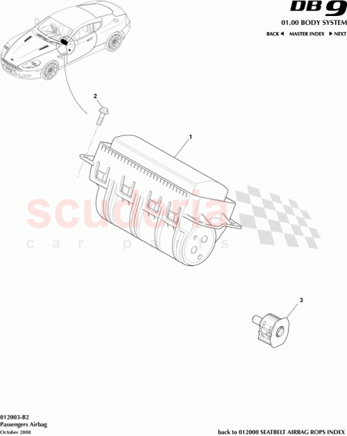 Part Diagram for Aston Martin 6G33-14B268-AA