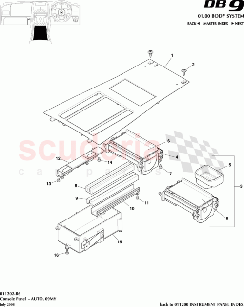 Part Diagram for Aston Martin 4G43-80-10834