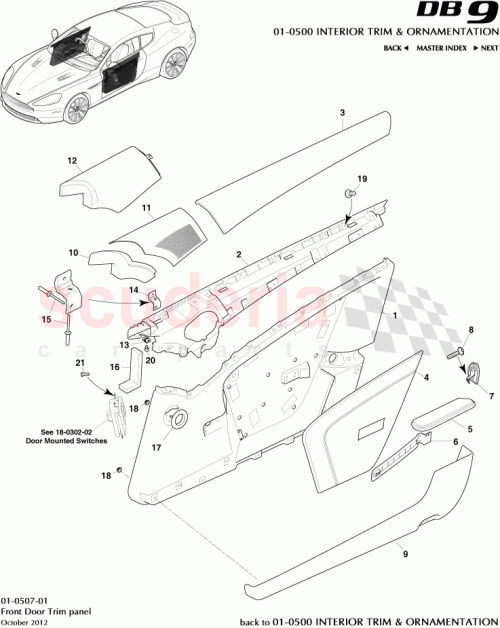 Part Diagram for Aston Martin 4G43-237A76-AEW