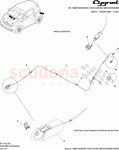 Part Diagram for Aston Martin 64648-12020
