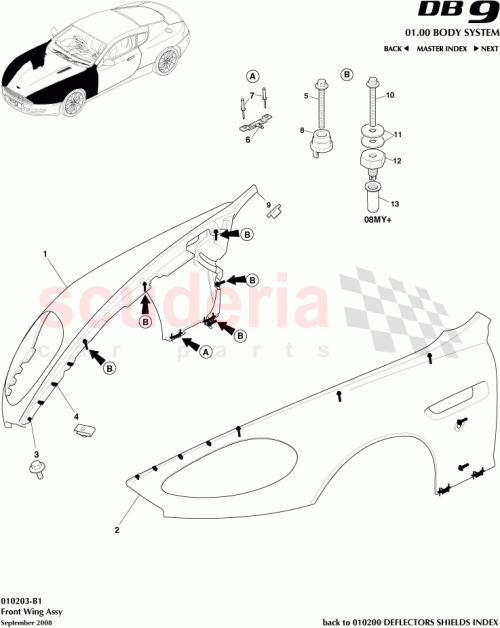 Part Diagram for Aston Martin 4G432292AA