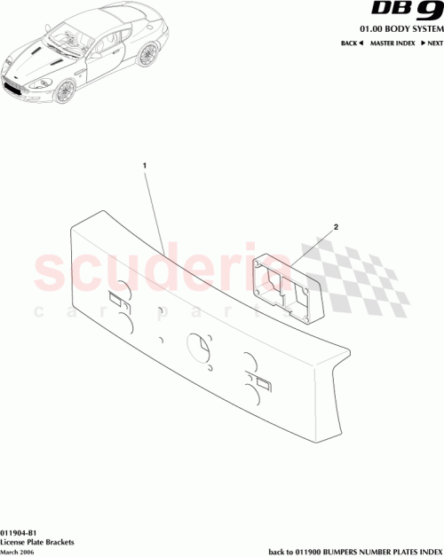 Part Diagram for Aston Martin 4G43-17A835-DC