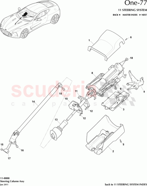 Part Diagram for Aston Martin 4G43-3N997-BA