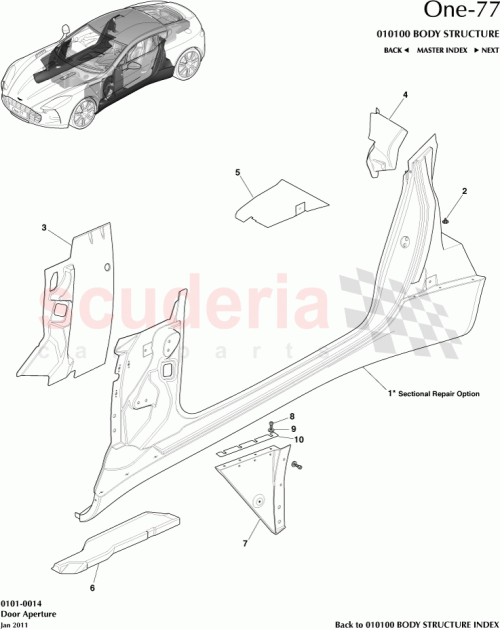 Part Diagram for Aston Martin 12023-05-1460-AA