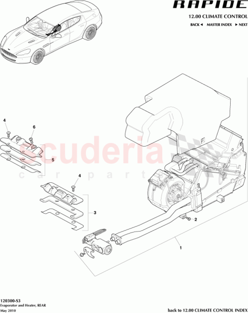 Part Diagram for Aston Martin HD43-18N407-CA