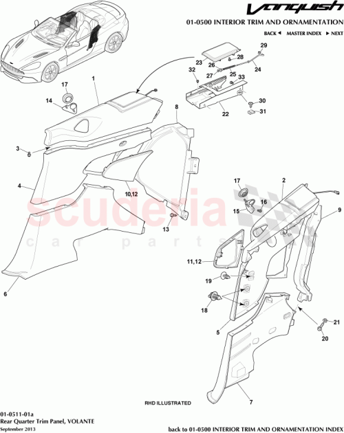 Part Diagram for Aston Martin ED33-L31012-ADW