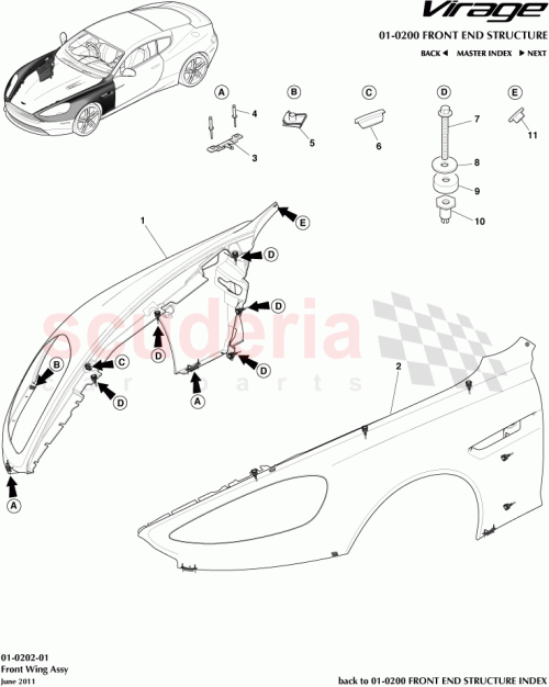 Part Diagram for Aston Martin CG43-16006-AC