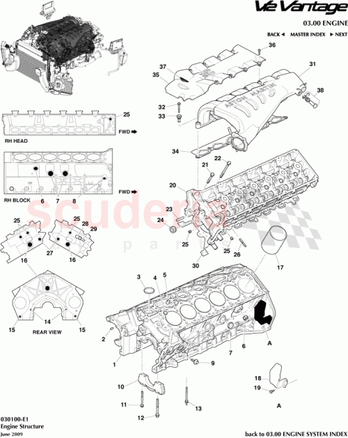 Part Diagram for Aston Martin 707154