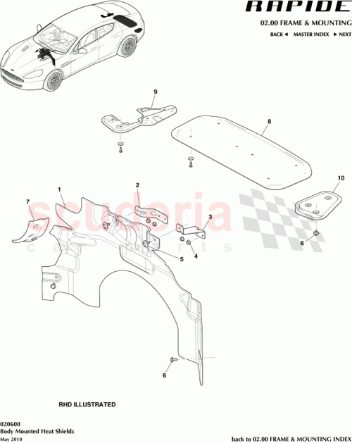 Part Diagram for Aston Martin AD4312070057BA