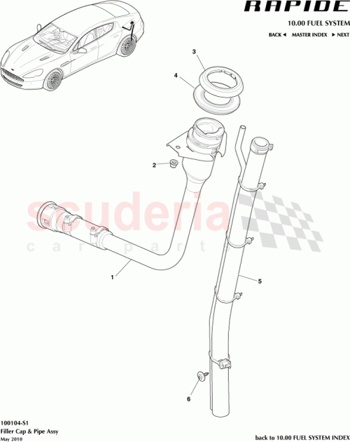 Part Diagram for Aston Martin AD43-9K072-AB