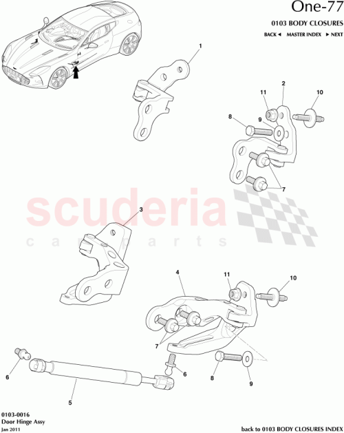 Part Diagram for Aston Martin 12023-09-1031-AJ