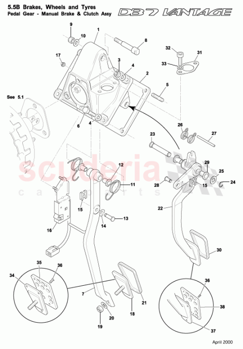 Part Diagram for Aston Martin 29-81262