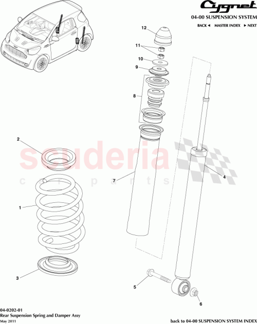 Part Diagram for Aston Martin 48231-74020