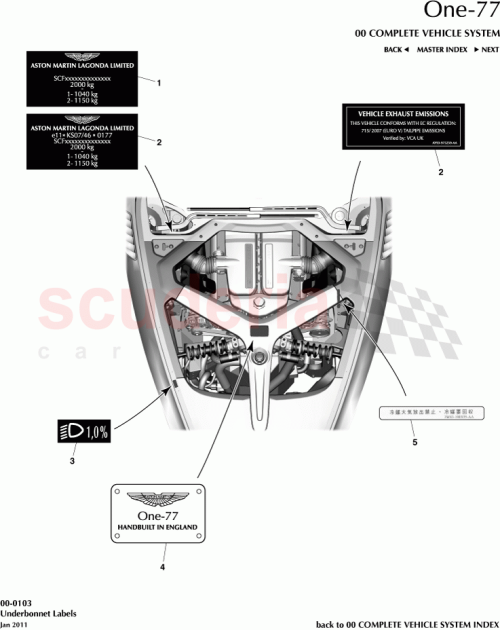 Part Diagram for Aston Martin AY93-973615-AB
