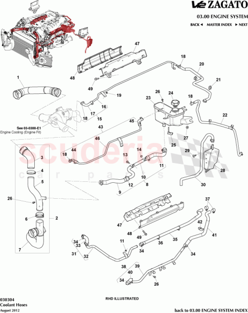 Part Diagram for Aston Martin 4G43-55-BA