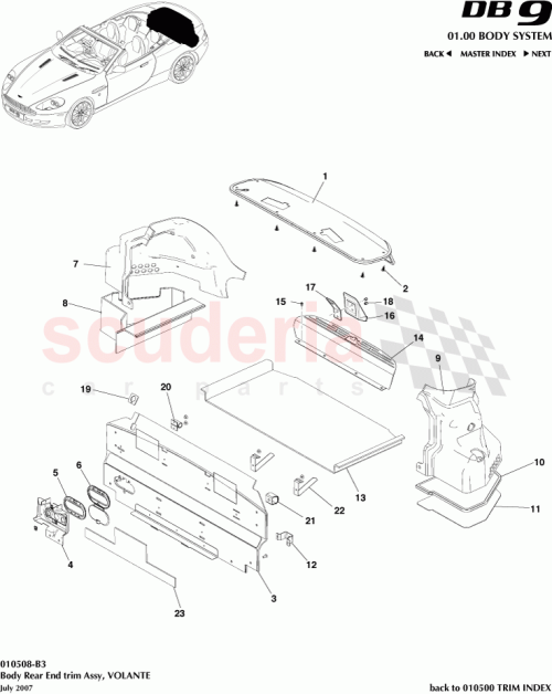 Part Diagram for Aston Martin 4G43-45456-CC