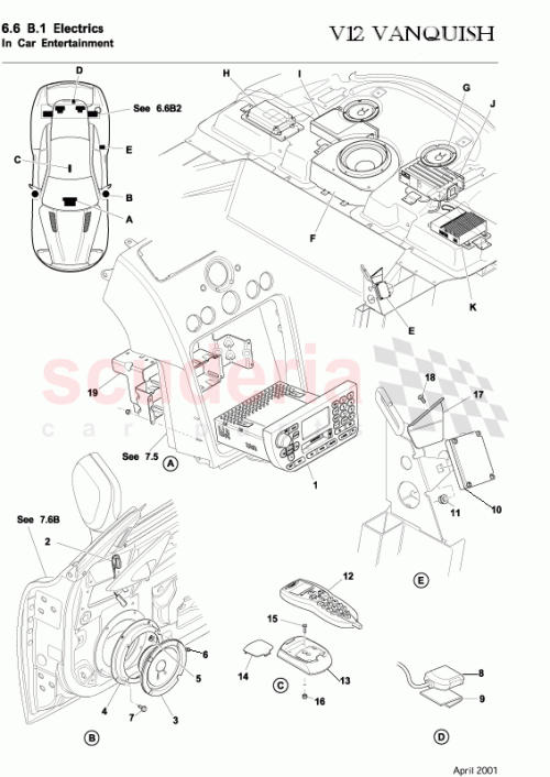 Part Diagram for Aston Martin 1R12-37-10034