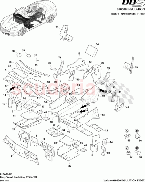 Part Diagram for Aston Martin 6G33-34983-AB