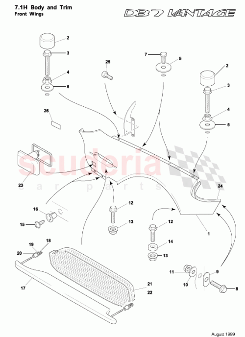 Part Diagram for Aston Martin 37-81222