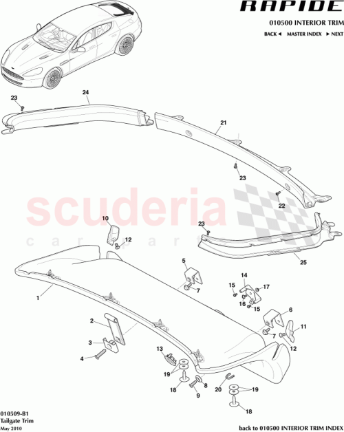 Part Diagram for Aston Martin 703073