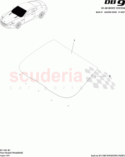 Part Diagram for Aston Martin 4G43-F03102-A-P1A01