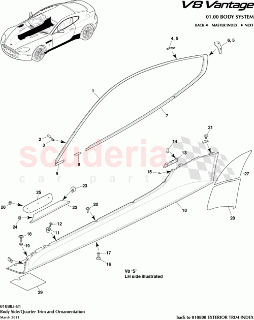 Part Diagram for Aston Martin 6G33-10624-AD