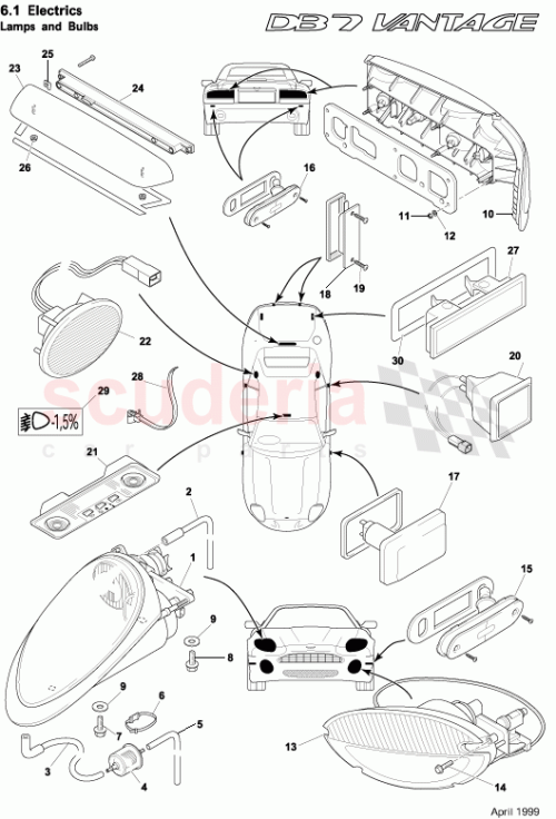 Part Diagram for Aston Martin 37-23422