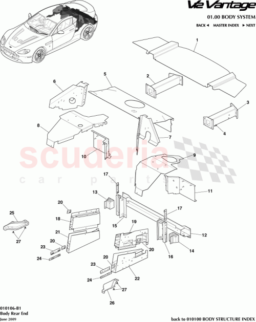 Part Diagram for Aston Martin 6G33C40338AC