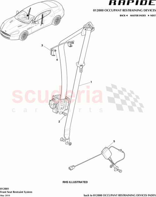 Part Diagram for Aston Martin AD43-61043-AA