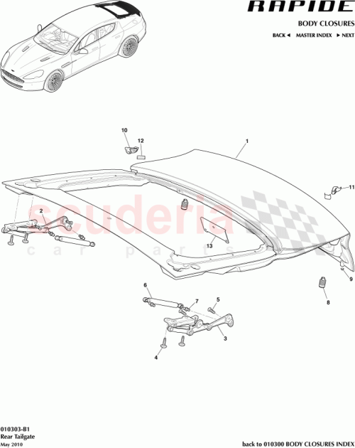 Part Diagram for Aston Martin 6G33-N40452-AB