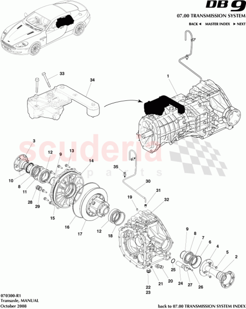 Part Diagram for Aston Martin 702816