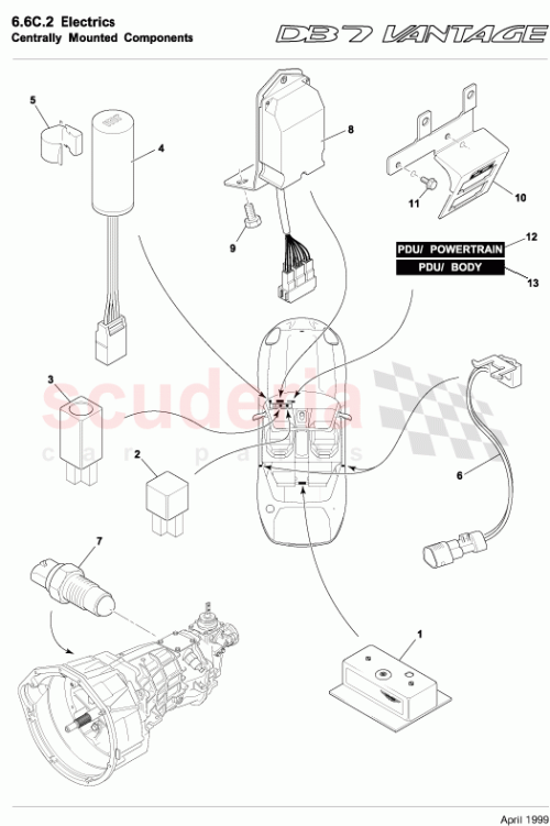 Part Diagram for Aston Martin 37-123780-AB