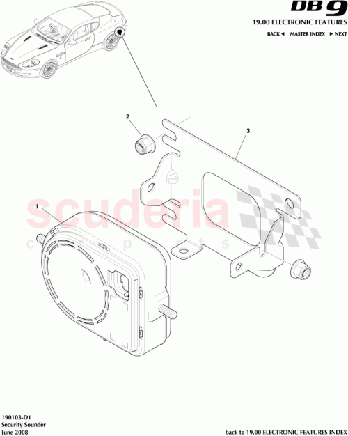 Part Diagram for Aston Martin BG43-37-11255