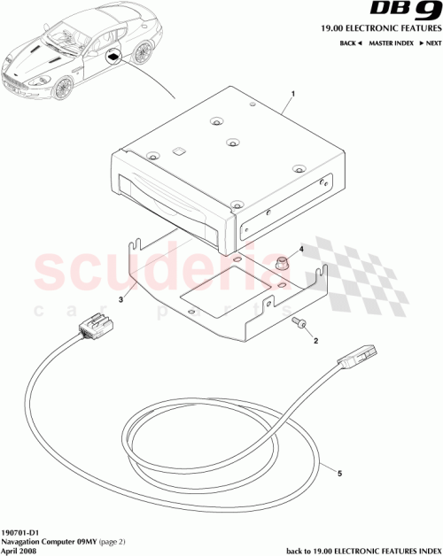 Part Diagram for Aston Martin 9G43-10E887-BH