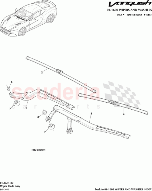 Part Diagram for Aston Martin DG43-17527-DA