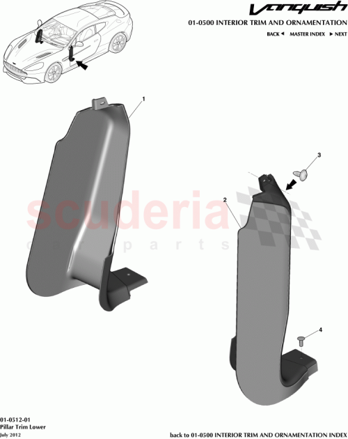 Part Diagram for Aston Martin ED33-02349-ADW