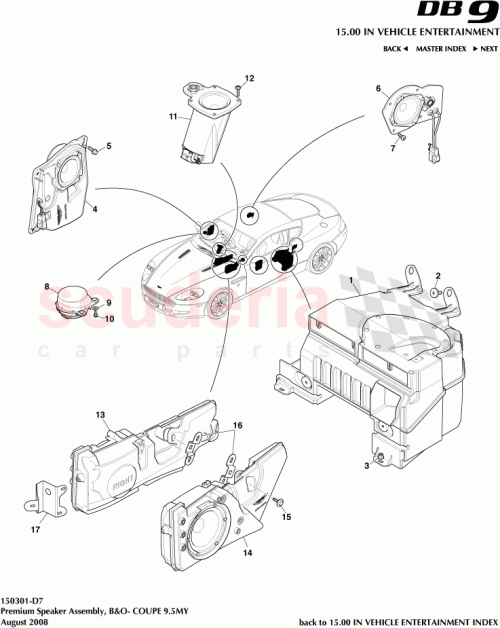 Part Diagram for Aston Martin 9D33-70451-AB