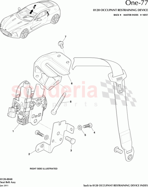 Part Diagram for Aston Martin 12023-09-1205-AE