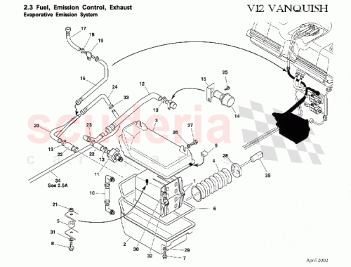 Part Diagram for Aston Martin 1R12-34-10010