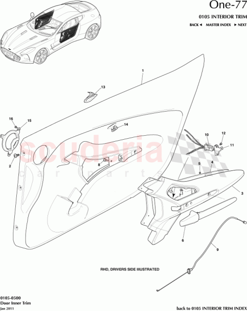 Part Diagram for Aston Martin 123023-14-6655-AA