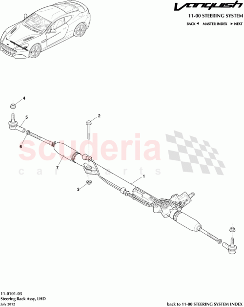 Part Diagram for Aston Martin CD33-3200-AB