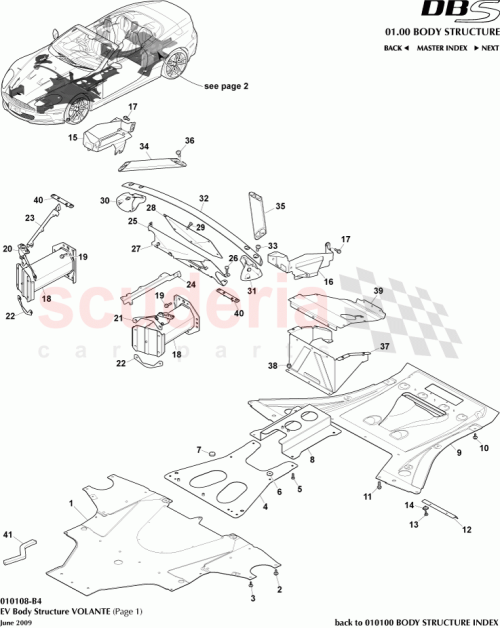 Part Diagram for Aston Martin FD33-L17C857-AB