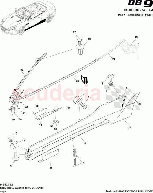 Part Diagram for Aston Martin 4G4350897BA