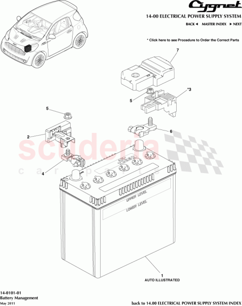 Part Diagram for Aston Martin 82621-74010