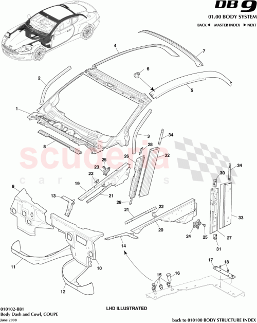 Part Diagram for Aston Martin 700607