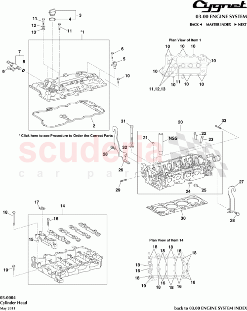 Part Diagram for Aston Martin 11115-47050