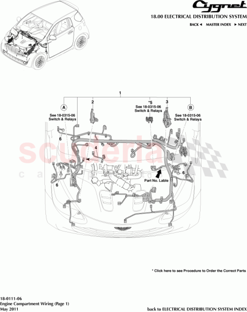 Part Diagram for Aston Martin 82817-74110