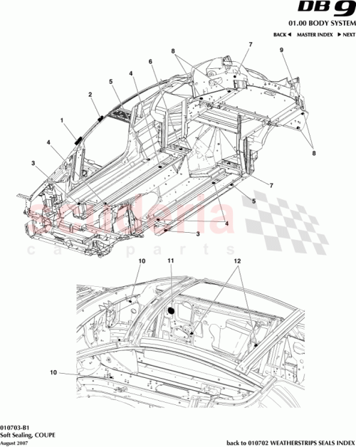 Part Diagram for Aston Martin 4G43-L20220-AA